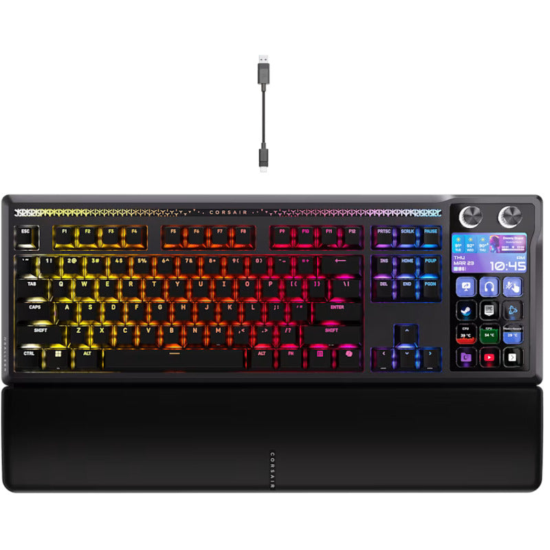 Tastatura Gaming Corsair GALLEON 100 SD RGB MLX Pulse Switch Black Mecanica + Stream Deck Incorporat