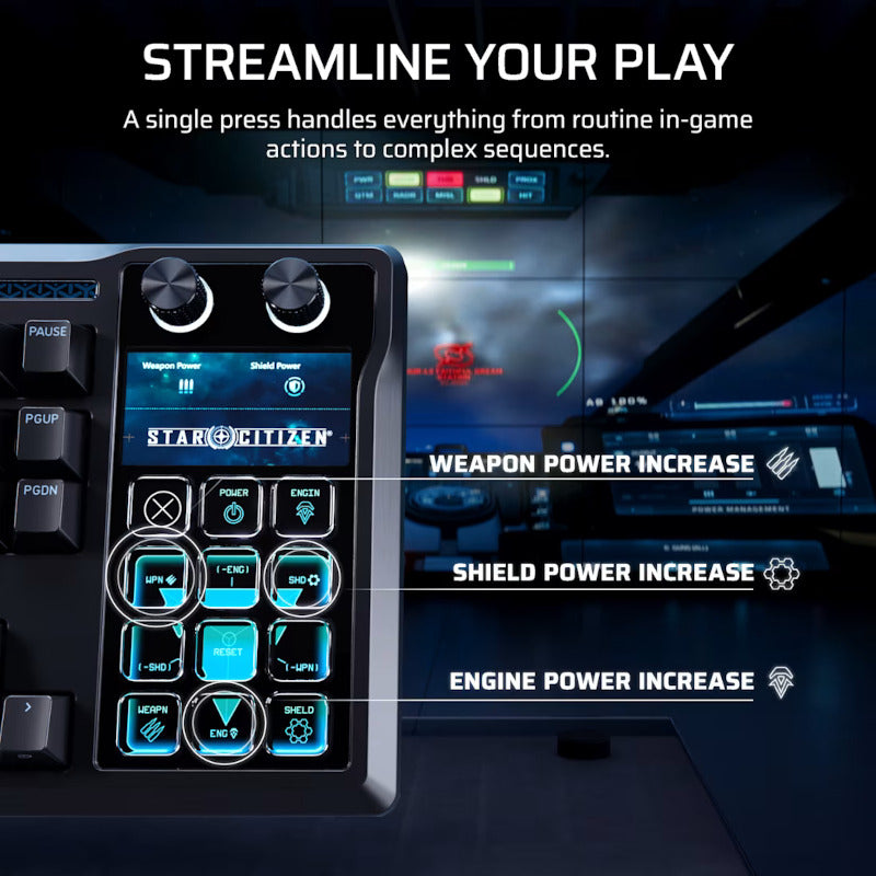 Tastatura Gaming Corsair GALLEON 100 SD RGB MLX Pulse Switch Black Mecanica + Stream Deck Incorporat